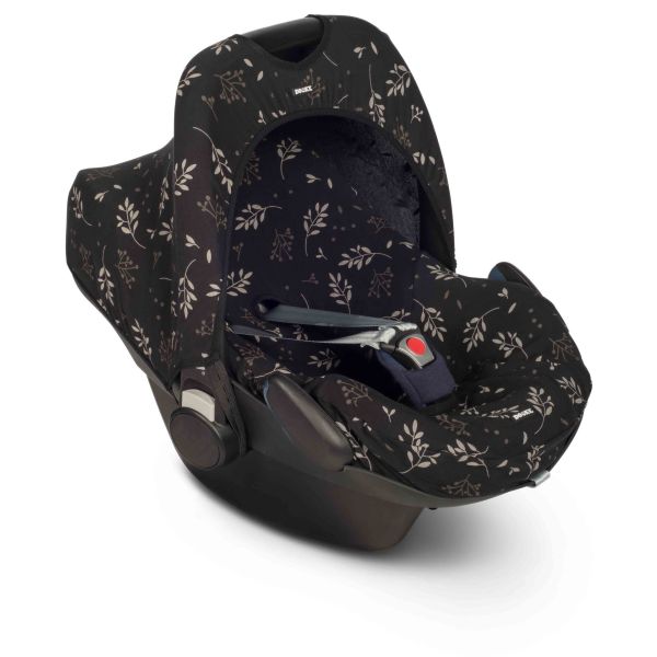Dooky Seat Cover - 0mnd+ - Romantic Leaves Black