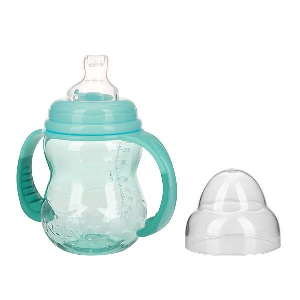 Nûby Oefenbeker Brede Hals Met Tuit Tritan Aqua 240ml 6mnd+ 