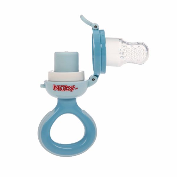 Nûby Sabbelzakje Nibbler Siliconen Blauw 6mnd+ 