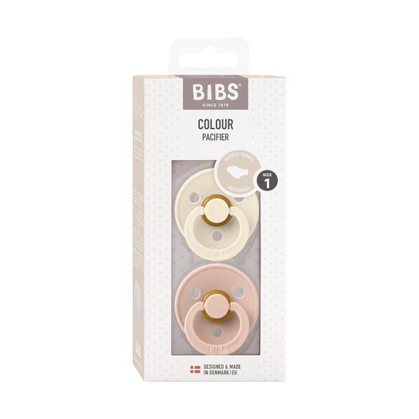 BiBs Fopspeen - Anatomisch - 2 Stuks - 0-6 Mnd - Ivory/Blush