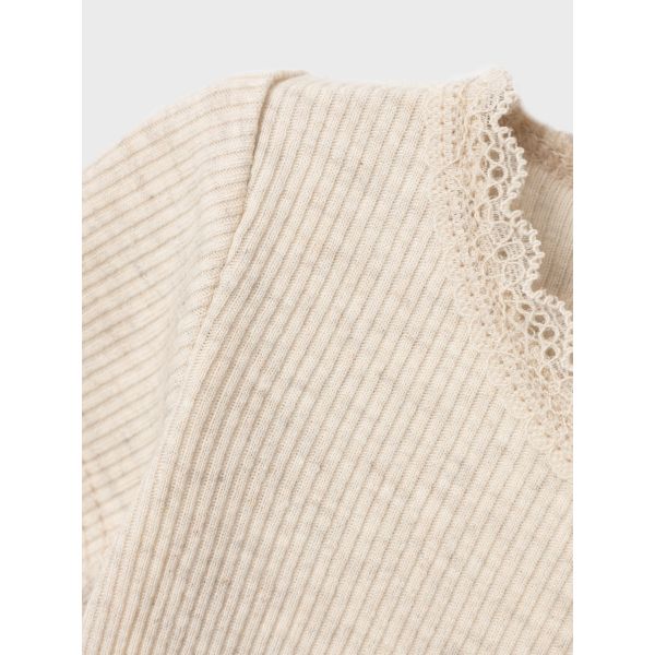 Name It Romper Kab Lace Korte Mouw Peyote Melange maat 68