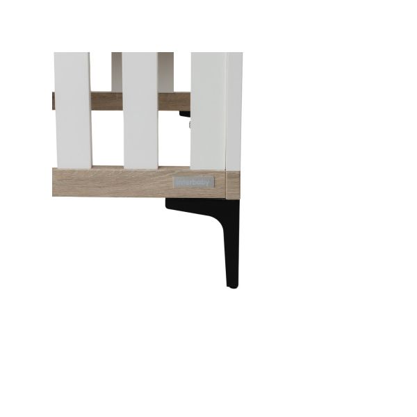 Interbaby Ledikant 60 x 120 Strips Wit