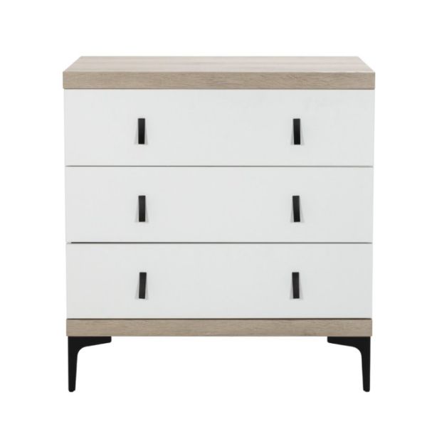 Interbaby Commode 3 Laden Strips Wit
