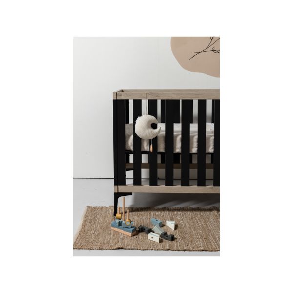 Interbaby Ledikant 60 x 120 Strips Zwart