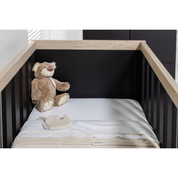 Interbaby Ledikant 70 x 140 Strips Zwart Interbaby Ledikant 70 x 140 Strips Zwart