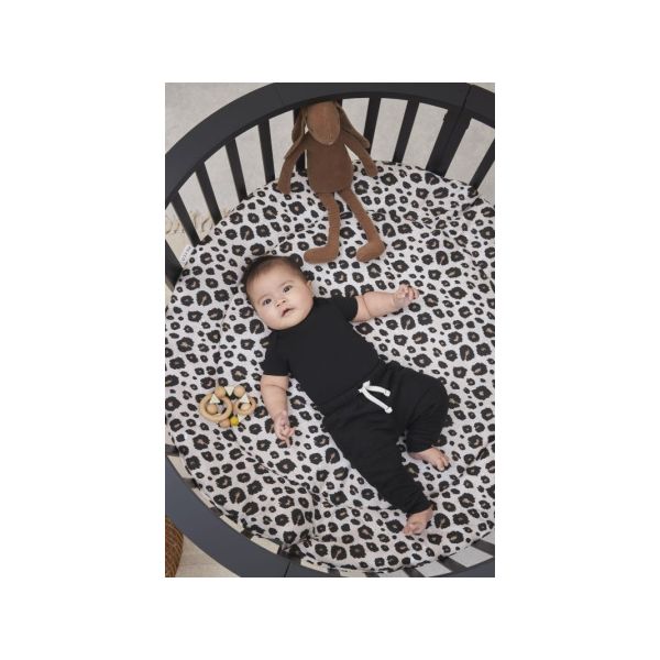 Meyco Parklegger Rond - 95 cm - Leopard Sand Melange 