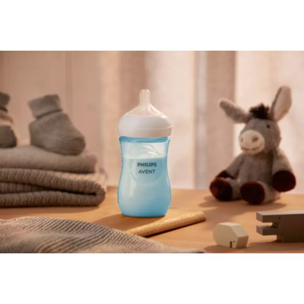 Philips Avent Fles Natural Response Blauw 260ml Philips Avent Fles Natural Response Blauw 260ml