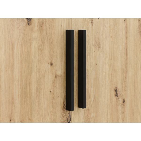 ToiToiKids Hanglegkast 2 Deurs Xem Mat Zwart/Eiken ToiToiKids Hanglegkast 2 Deurs Xem Mat Zwart/Eiken