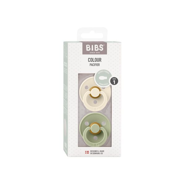 BiBs Fopspeen - Symmetrisch - 2 Stuks - 0-6 Mnd - Ivory/Sage BiBs Fopspeen - Symmetrisch - 2 Stuks - 0-6 Mnd - Ivory/Sage