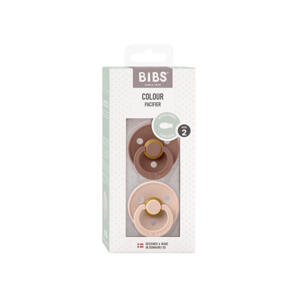 BiBs Fopspeen - Symmetrisch - 2 Stuks - 6-18 Mnd - Woodchuck/Blush