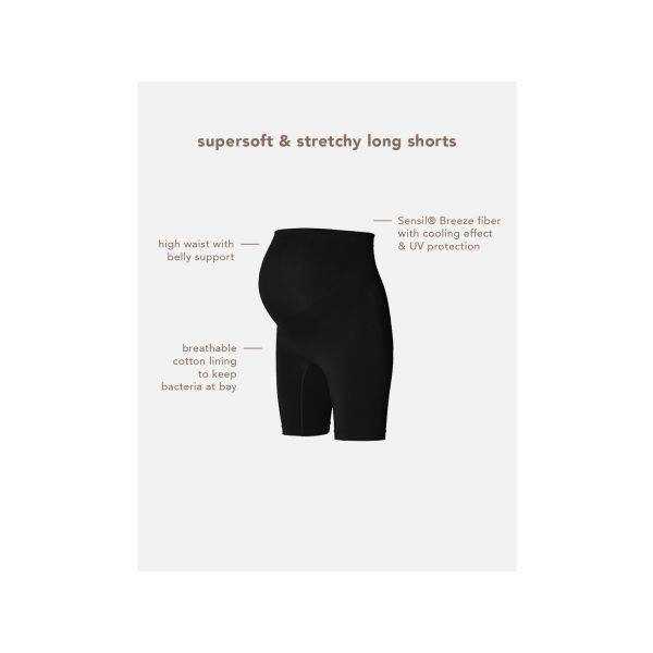 Noppies Seamless Sensil® Shorts Long Niru Black XL/XXL