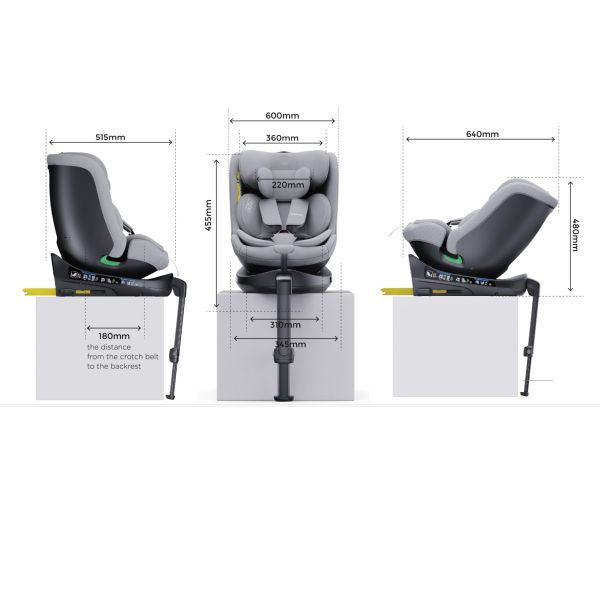 Puck Autostoel JUNE-black Draaibaar Groep 0/1/2/3 (40-150 cm) Puck Autostoel JUNE-black Draaibaar Groep 0/1/2/3 (40-150 cm)