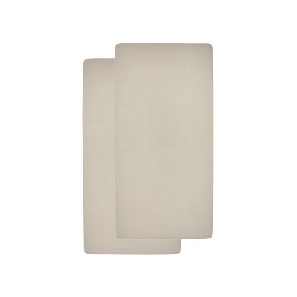 Meyco Ledikanthoeslaken Jersey Sand 60 x 120 cm (2-Pack) Meyco Ledikanthoeslaken Jersey Sand 60 x 120 cm (2-Pack)
