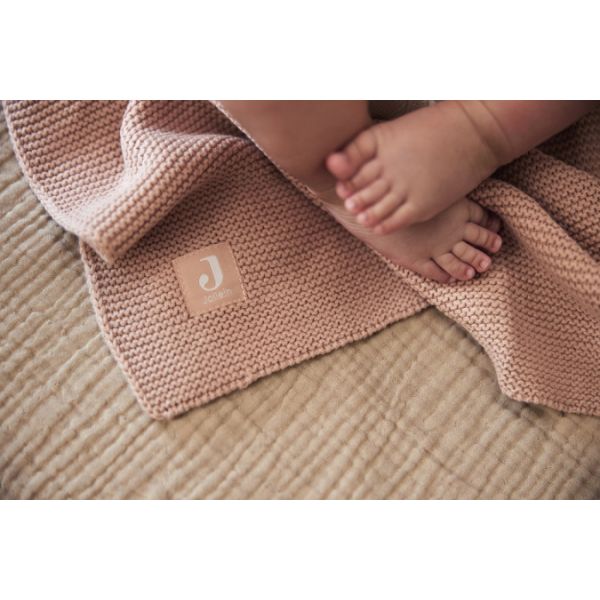Jollein Basic Knit Ledikantdeken - 100 x 150 cm - Wild Rose Jollein Basic Knit Ledikantdeken - 100 x 150 cm - Wild Rose