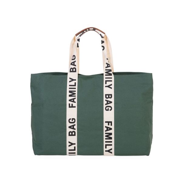 Childhome Family Bag Signature Canvas Groen Childhome Family Bag Signature Canvas Groen