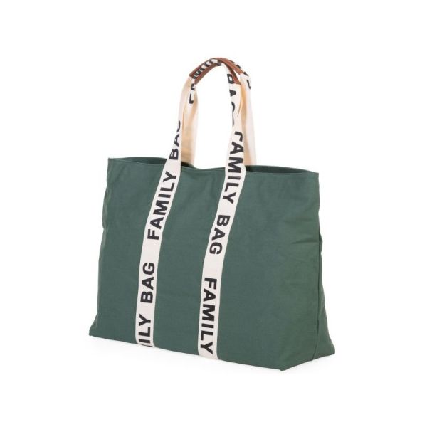 Childhome Family Bag Signature Canvas Groen Childhome Family Bag Signature Canvas Groen