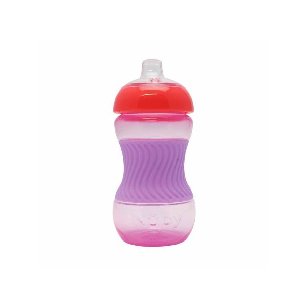 Nuby Beker Mini Easy Grip Met Silicone Huls Roze 180ml 4mnd+