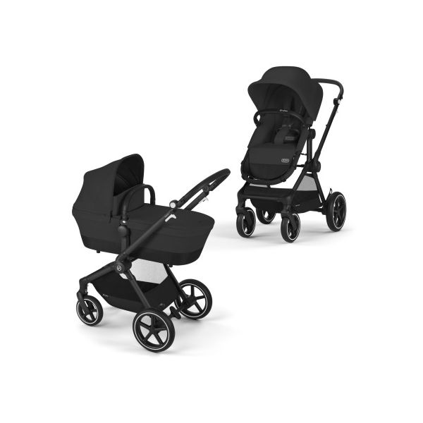 Cybex Kinderwagen Eos Lux BLK Moon Black Incl. Aton B2 i-Size & Adapter Cybex Kinderwagen Eos Lux BLK Moon Black Incl. Aton B2 i-Size & Adapter