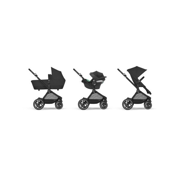 Cybex Kinderwagen Eos Lux BLK Moon Black Incl. Aton B2 i-Size & Adapter Cybex Kinderwagen Eos Lux BLK Moon Black Incl. Aton B2 i-Size & Adapter
