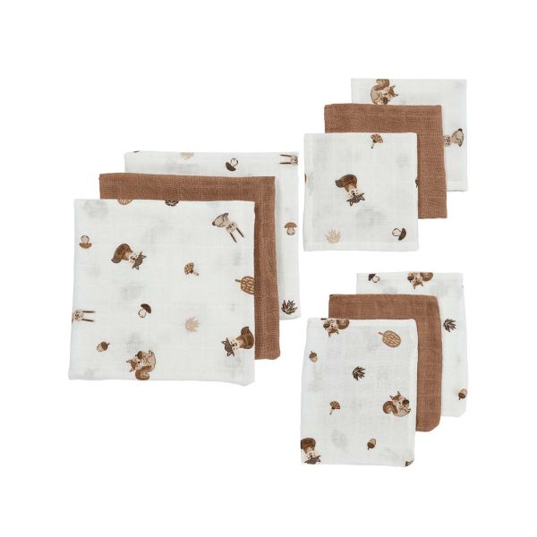 Meyco Starterset Hydrofiel Forest Animals Toffee 9-Pack
