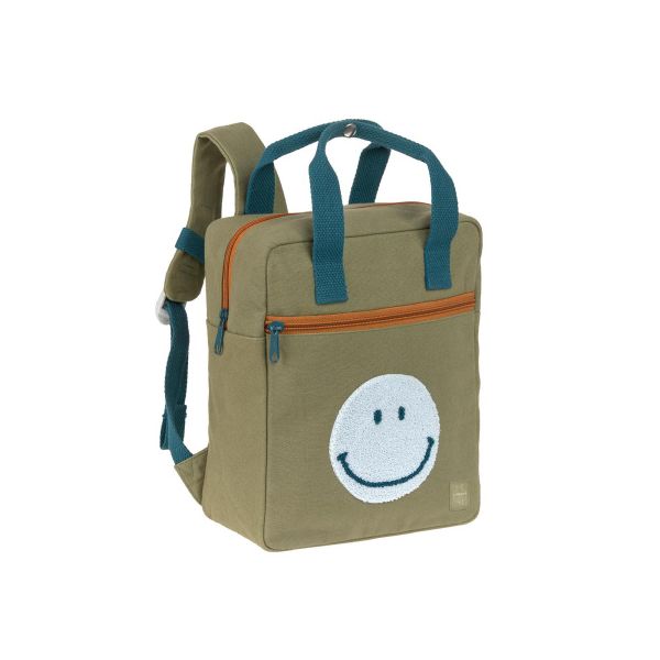 Lässig Little One & Me Small Backpack Square - GOTS - Olive