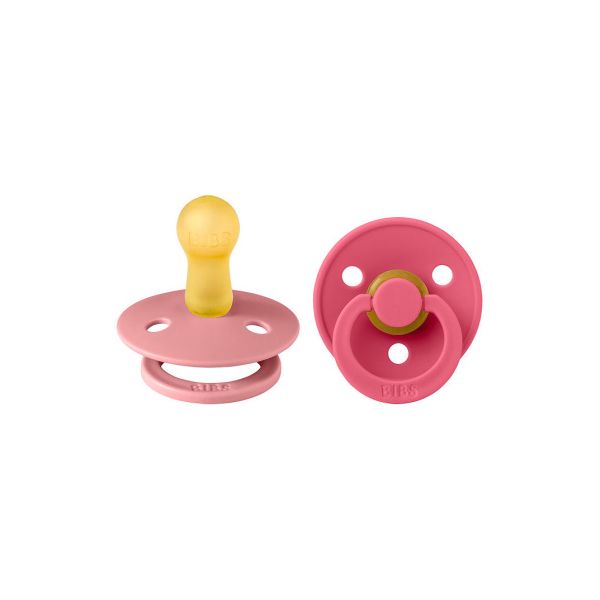 BiBs Fopspeen - Rond - 2 Stuks - 0-6 Mnd - Dusty Pink/Coral BiBs Fopspeen - Rond - 2 Stuks - 0-6 Mnd - Dusty Pink/Coral