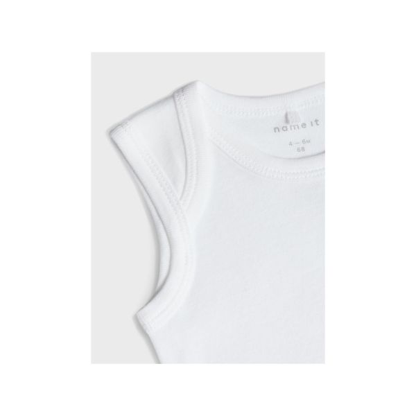 Name It Romper Zonder Mouw 3-Pack Bright White 56