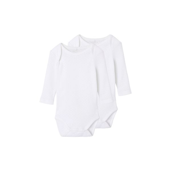 Name It Romper Needledrop 2-Pack Bright White 68