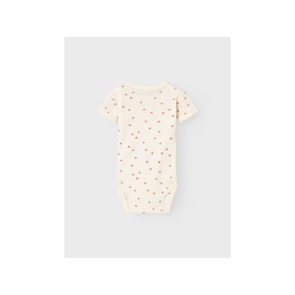 Name It Romper Korte Mouw Hearts 2-Pack Buttercream 62 Name It Romper Korte Mouw Hearts 2-Pack Buttercream 62