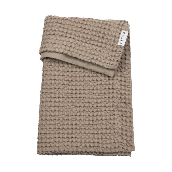 Meyco Deken Waffle Cotton Taupe 100x150 cm