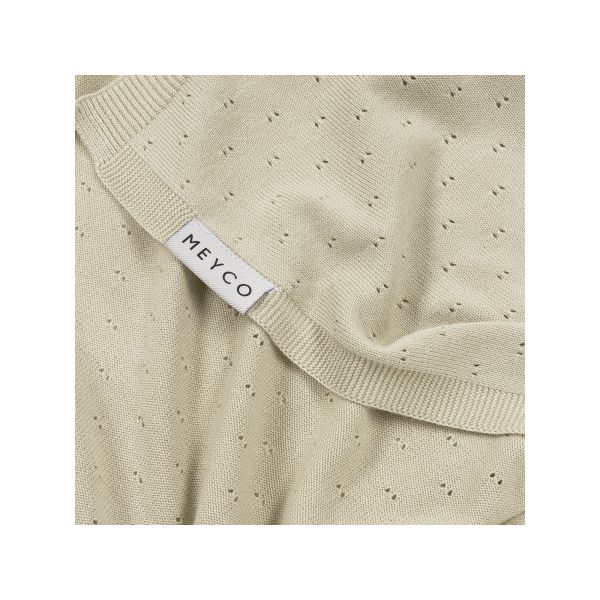 Meyco Wiegdeken Ajour Bamboe Soft Sand 75 x 100 cm