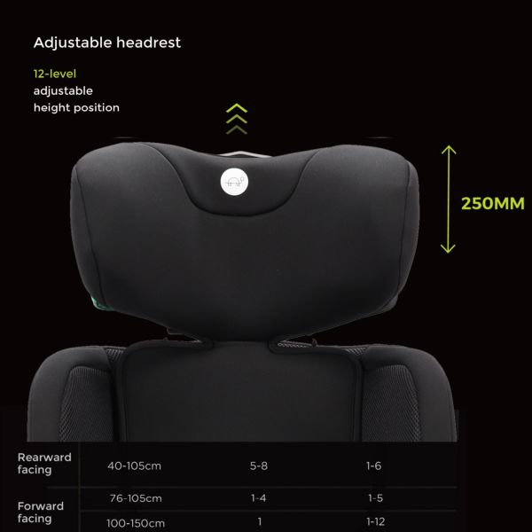 Puck Autostoel JUNE-black Draaibaar Groep 0/1/2/3 (40-150 cm) Puck Autostoel JUNE-black Draaibaar Groep 0/1/2/3 (40-150 cm)