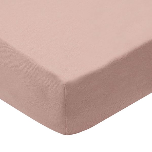 Jollein Hoeslaken Jersey 40/50x80/90 cm – 2 Stuks - Wild Rose/Ivory