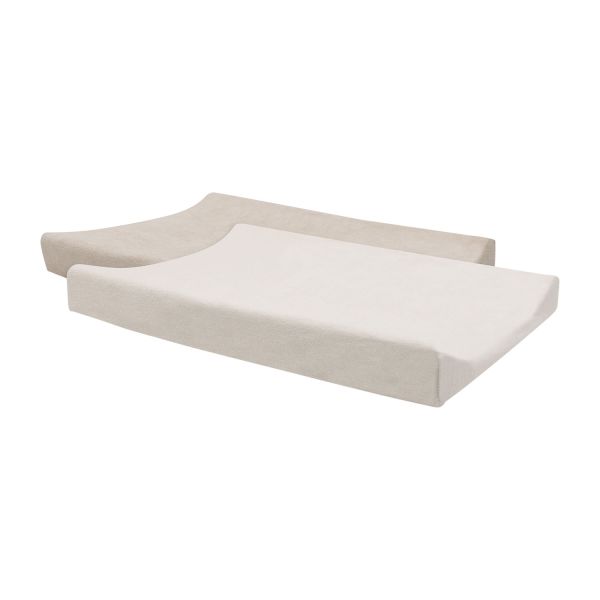 Jollein Aankleedkussenhoes Badstof 50x70cm - Oatmeal/Sand - 2 Stuks