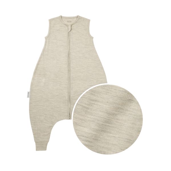 Meyco Baby Slaapzak Jumper - Studio - Merinowol - Sand Melange - 92 cm