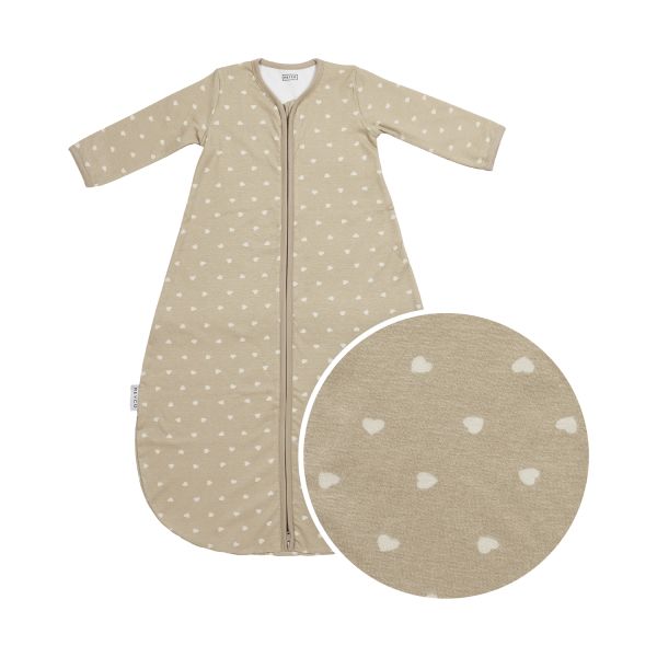 Meyco Sweet Heart Slaapzak Met Vaste Mouw Rond – 90 cm – Jersey – Sand Meyco Sweet Heart Slaapzak Met Vaste Mouw Rond – 90 cm – Jersey – Sand