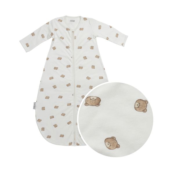 Meyco Bear Slaapzak Met Vaste Mouw Rond – 80 cm – Jersey – Sand