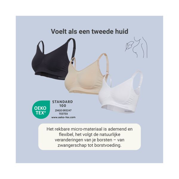 Carriwell Voedingsbh - Original - Zwart - S/M Carriwell Voedingsbh - Original - Zwart - S/M