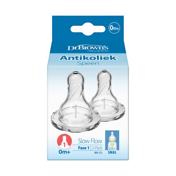 Dr. Brown's Flesspeen Standaard Hals Fase 1 2-Pack