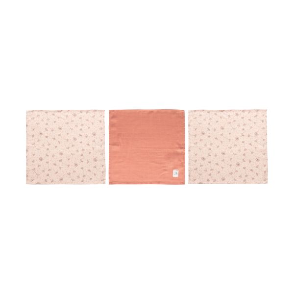 Bébé-Jou Monddoek Fabulous Wish Pink 3-Pack Bébé-Jou Monddoek Fabulous Wish Pink 3-Pack
