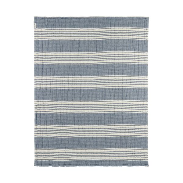 Meyco Deken Pre Washed Hydrofiel Jacquard Stripe Indigo 100x150 cm Meyco Deken Pre Washed Hydrofiel Jacquard Stripe Indigo 100x150 cm