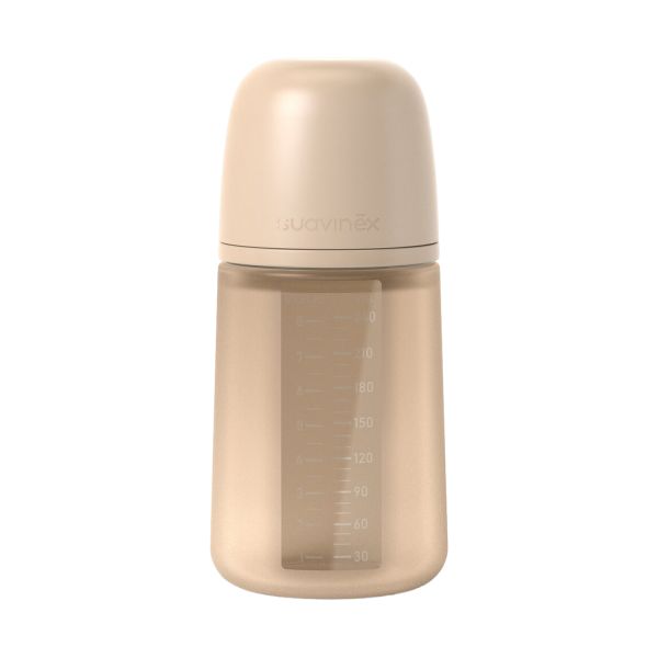 Suavinex Colour Essence Fles - Medium Flow - 240ml - Silicone - Beige Suavinex Colour Essence Fles - Medium Flow - 240ml - Silicone - Beige