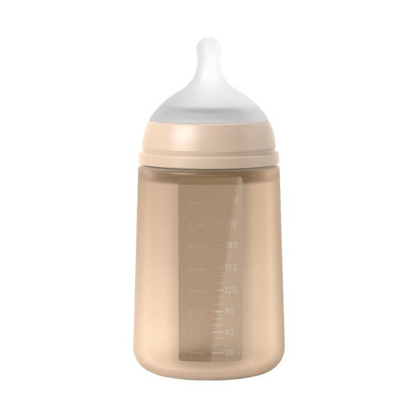 Suavinex Colour Essence Fles - Medium Flow - 240ml - Silicone - Beige Suavinex Colour Essence Fles - Medium Flow - 240ml - Silicone - Beige