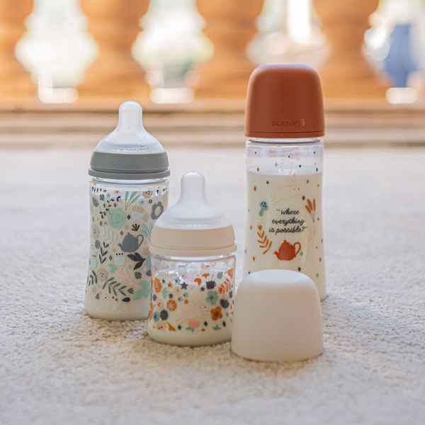 Suavinex Wonderland SX Pro Fles - Medium Flow - 270ml - Blauw/Grijs Suavinex Wonderland SX Pro Fles - Medium Flow - 270ml - Blauw/Grijs