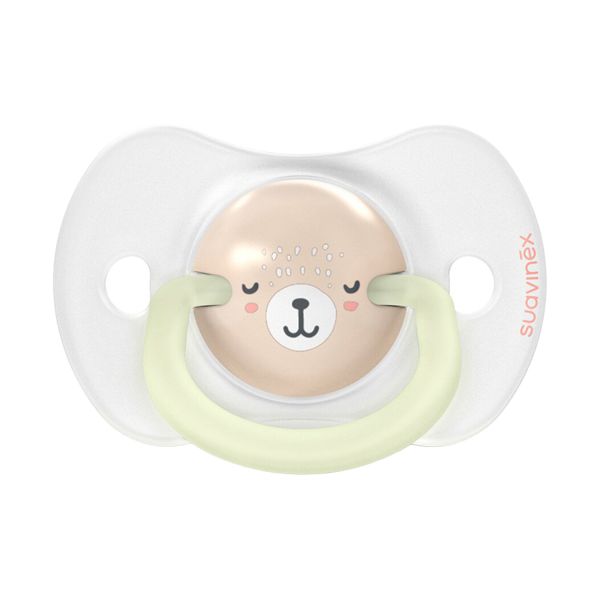 Suavinex Wild & Free SX Pro Fopspeen Symmetrisch - 6-18Mnd - 2 Stuks - Silicone - Roze Glow In The Dark