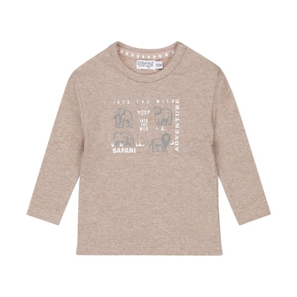 Dirkje T‑Shirt LS – Maat 68 – Faded Brown