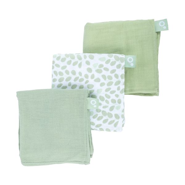 Doomoo Hydrofiele Doeken Lovely Mini Leaves Green Set van 3 Doomoo Hydrofiele Doeken Lovely Mini Leaves Green Set van 3