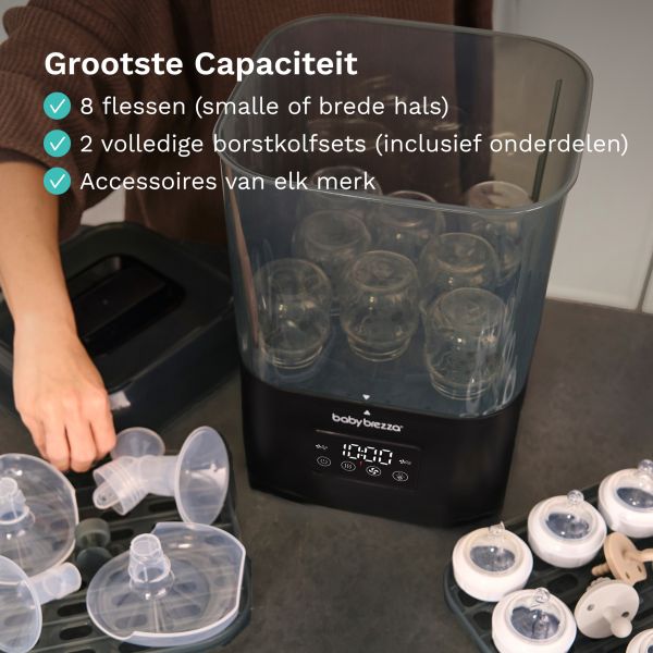 Baby Brezza SuperQuick Sterilisator & Droger - Matt Black Baby Brezza SuperQuick Sterilisator & Droger - Matt Black