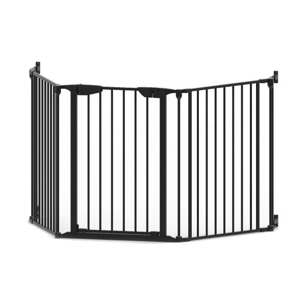 Noma 3 Panel Gate Zwart (197.5 cm)