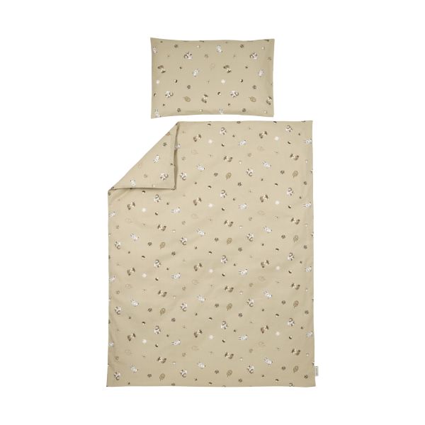 Meyco Dekbedovertrek - 100 x 135 cm - Forest Animal Sand Meyco Dekbedovertrek - 100 x 135 cm - Forest Animal Sand